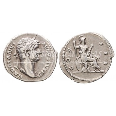 Adriano. Denario (126-127 d.C.) RIC 861. MBC.