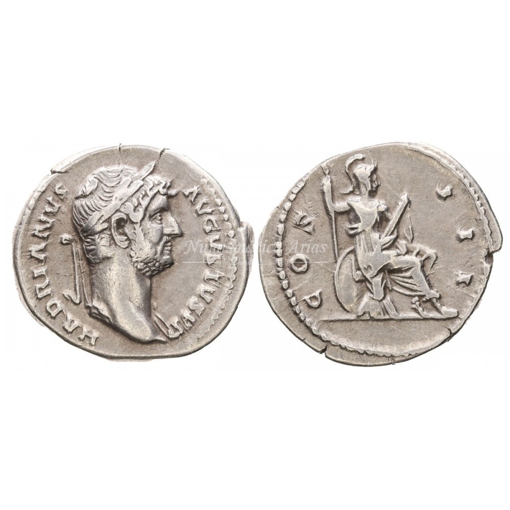 Adriano. Denario (126-127 d.C.) RIC 861. MBC.