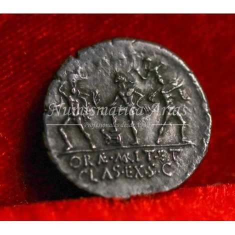 Roma imperatorial. Sexto Pompeyo. Denario (42-40 a.C.). Crawford 511/3B. EBC+.