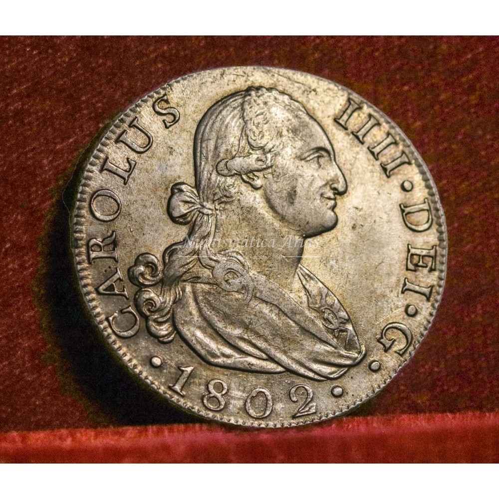 Carlos IV. 8 reales. 1802. Madrid. Ensayador: FA. EBC.