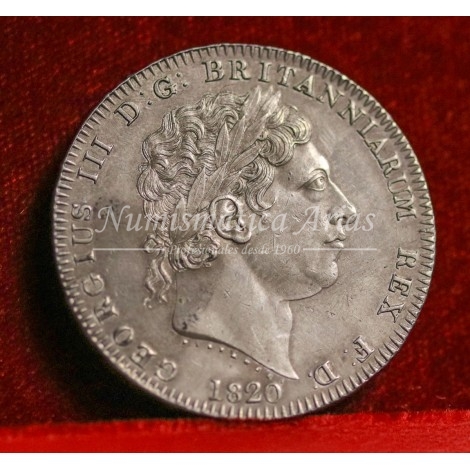 Inglaterra. Jorge III. Corona. 1820. Londres. EBC+