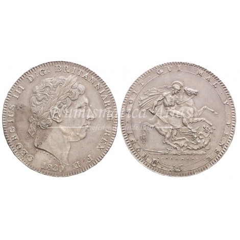 Inglaterra. Jorge III. Corona. 1820. Londres. EBC+