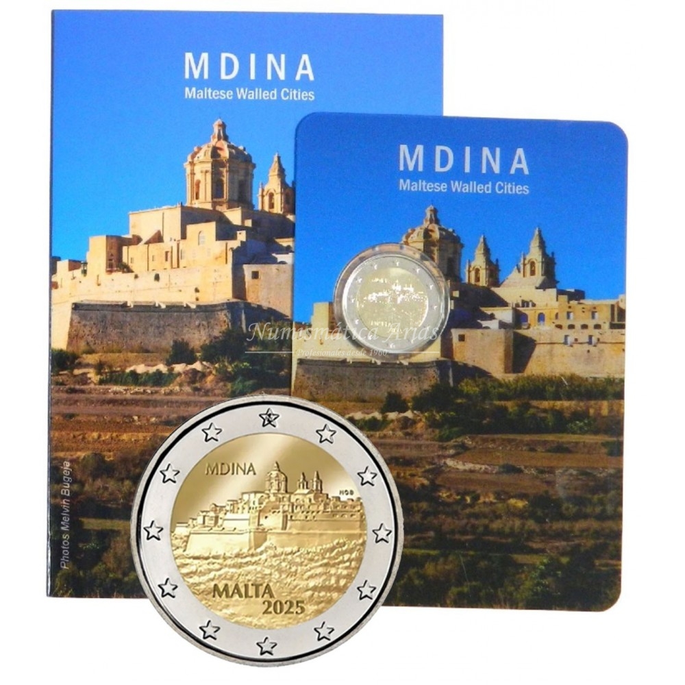 2€ 2025 Malta - Ciudad amurallada de Mdina
