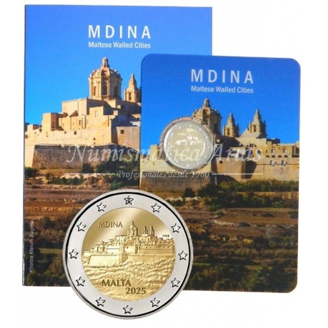 2€ 2025 Malta - Ciudad amurallada de Mdina
