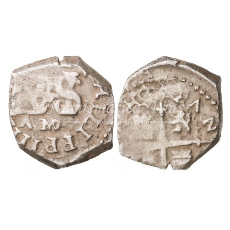 Felipe IV. 1/2 real. N/V. Madrid. Ensayador: A. MBC+