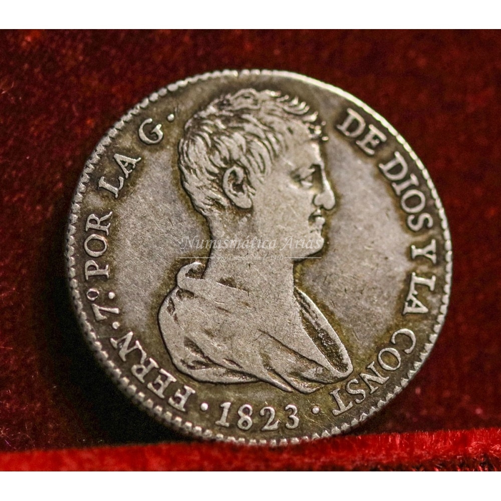 Fernando VII. 4 reales. 1823. Valencia. MBC+