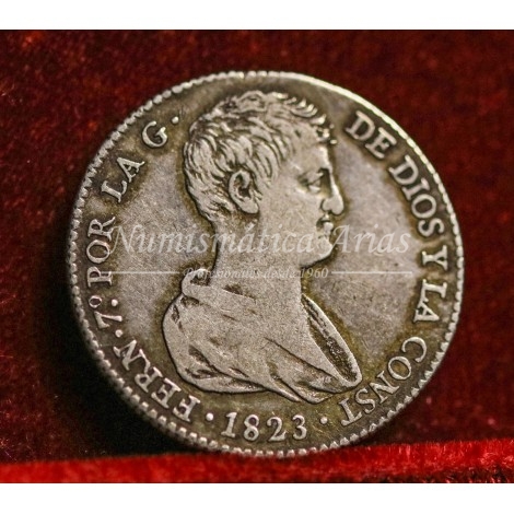Fernando VII. 4 reales. 1823. Valencia. MBC+