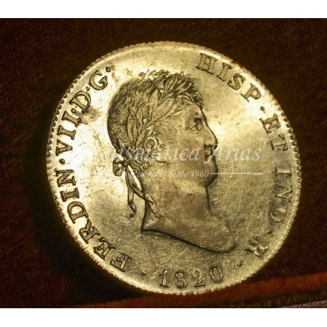 Fernando VII. 8 escudos. 1820. Madrid. Ensayador: GJ. EBC+