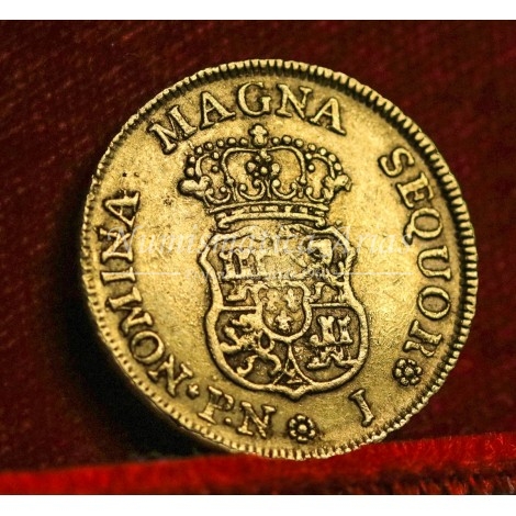 Carlos III. 2 escudos. 1760. Popayán. Ensayador: J. MBC+.