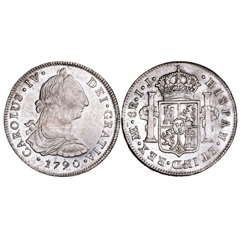 Carlos IV. 8 reales. 1790. Lima. Ensayador: IJ. SC-