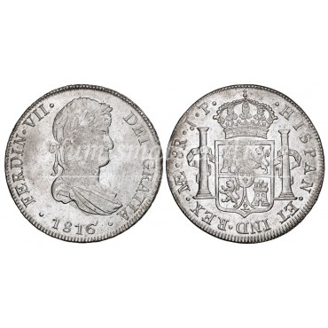 Fernando VII. 8 reales. 1816. Lima. Ensayador: JP. EBC