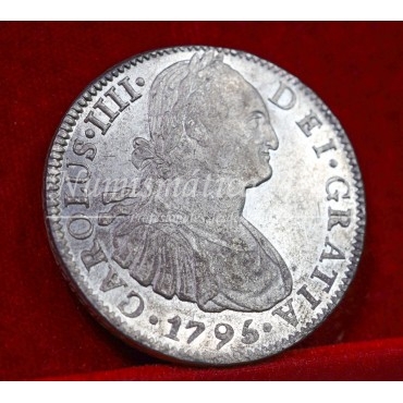 Carlos IV. 8 reales. 1795. México. Ensayador FM. SC-