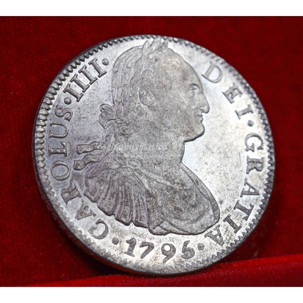 Carlos IV. 8 reales. 1795. México. Ensayador FM. SC-