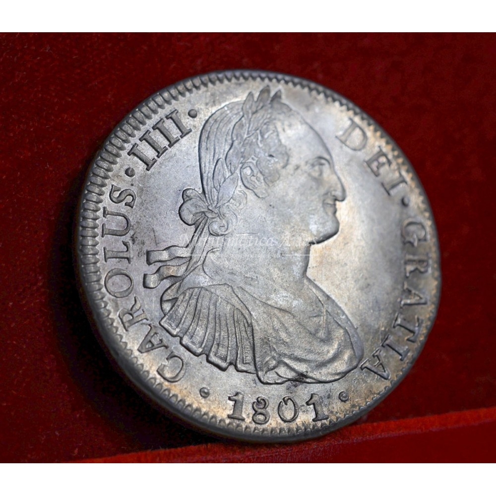Carlos IV. 8 reales. 1801. México. Ensayador: FT. SC-