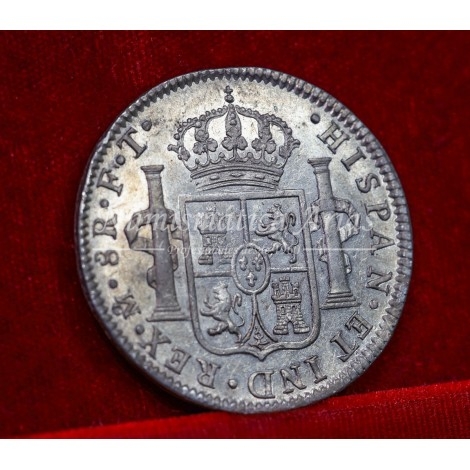 Carlos IV. 8 reales. 1801. México. Ensayador: FT. SC-