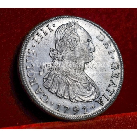 Carlos IV. 8 reales. 1791. Lima. Ensayador: IJ. EBC+