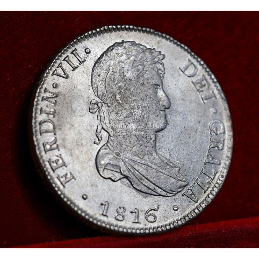 Fernando VII. 8 reales. 1816. Lima. Ensayador: JP. EBC