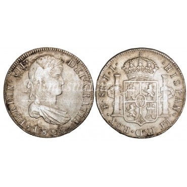Fernando VII. 8 reales. 1825. Potosí. Ensayador: JL. MBC-