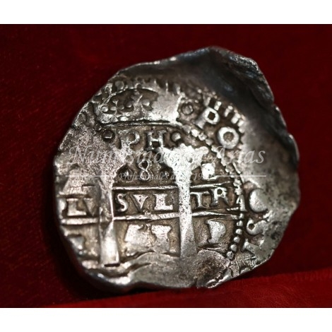 Felipe IV. 8 reales. 1653. Potosí. Ensayador: E. MBC