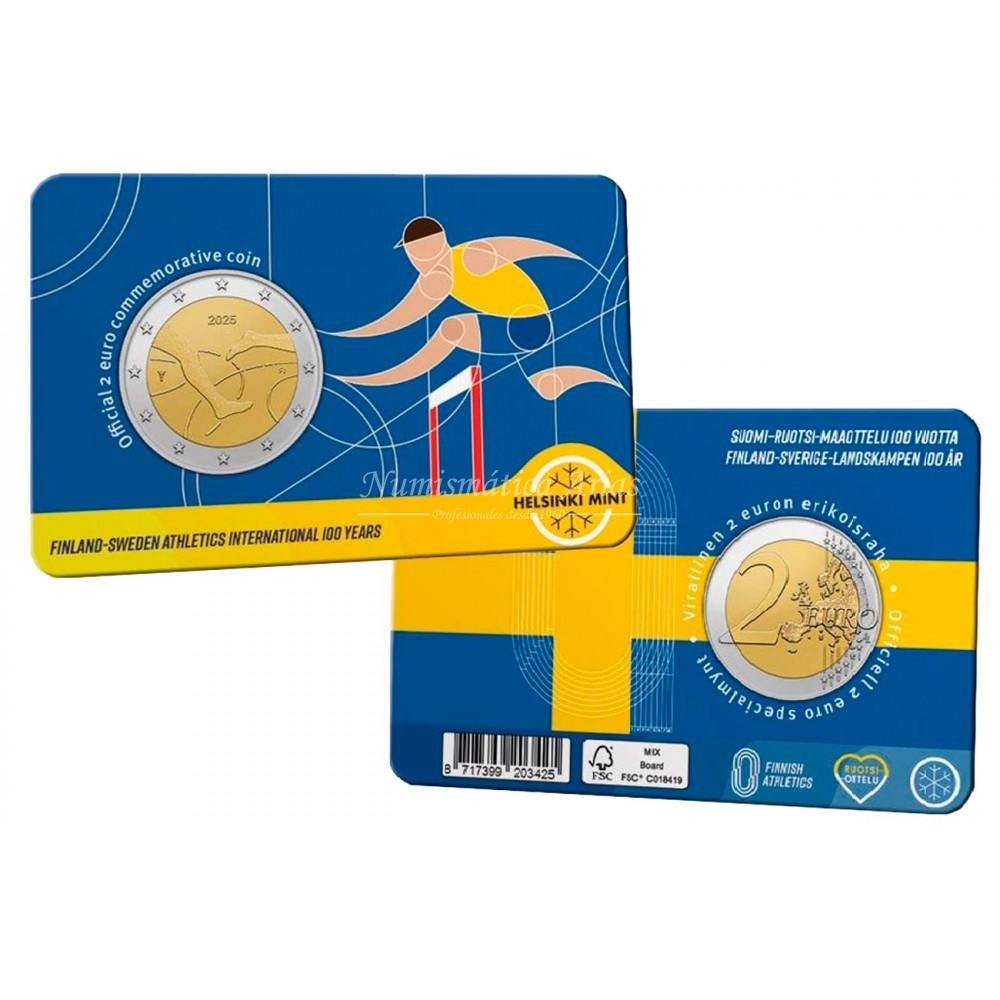 2€ 2025 Finlandia - Atletismo (inglés)