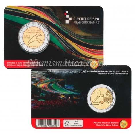 2€ 2025 Bélgica - Circuito Spa-Francorchamps (holandés e inglés)