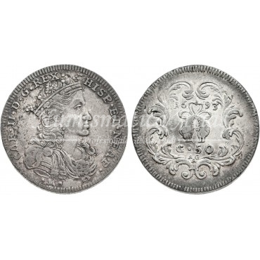 Carlos II. Medio ducado de 50 granas. 1693. Nápoles. EBC-.