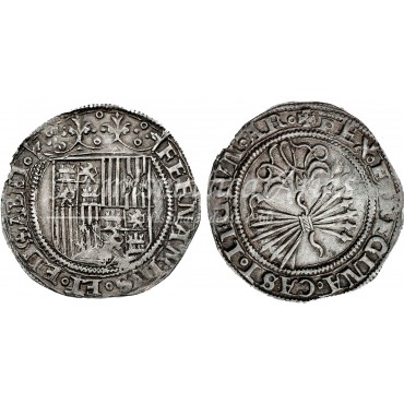 Reyes Católicos. 1 real. Sevilla. S/F.