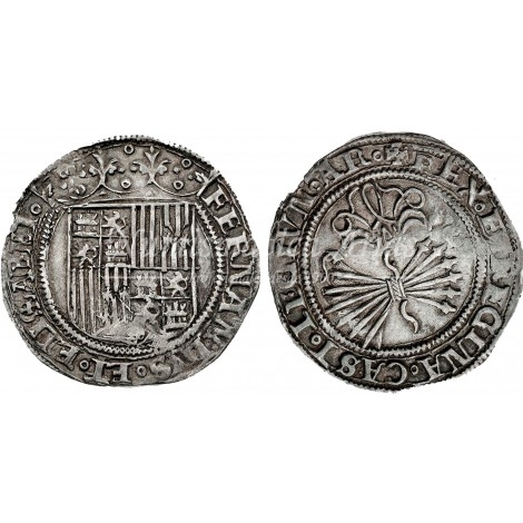 Reyes Católicos. 1 real. Sevilla. S/F.