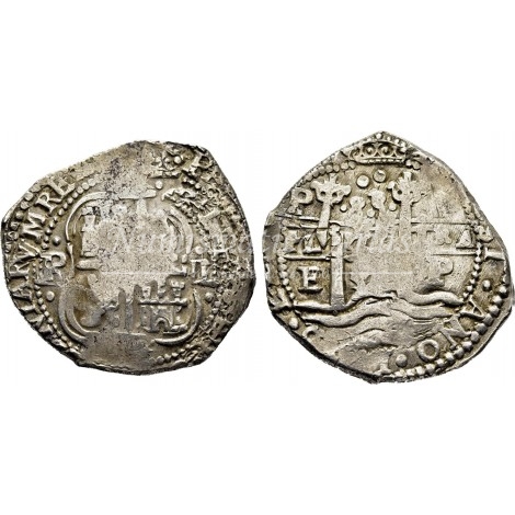 Felipe IV. 8 reales. 1666. Potosí. Ensayador: E. MBC