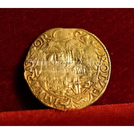 Carlos V. Escudo de oro. Nápoles. S/F. MBC+.