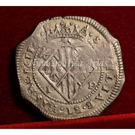Felipe III. Escudo de 10 tarì. 1611. Messina. Ensayador: IP. EBC-