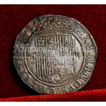 Reyes Católicos. 2 reales. Sevilla (ceca con roeles). S/F.