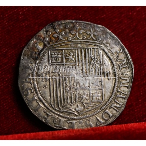 Reyes Católicos. 2 reales. Sevilla (ceca con roeles). S/F.