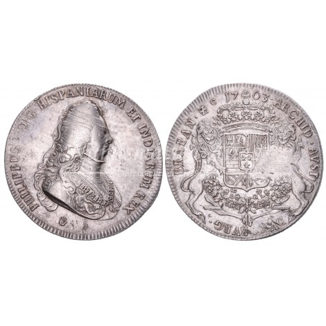 Felipe V. Ducatón. 1703. Amberes. EBC-