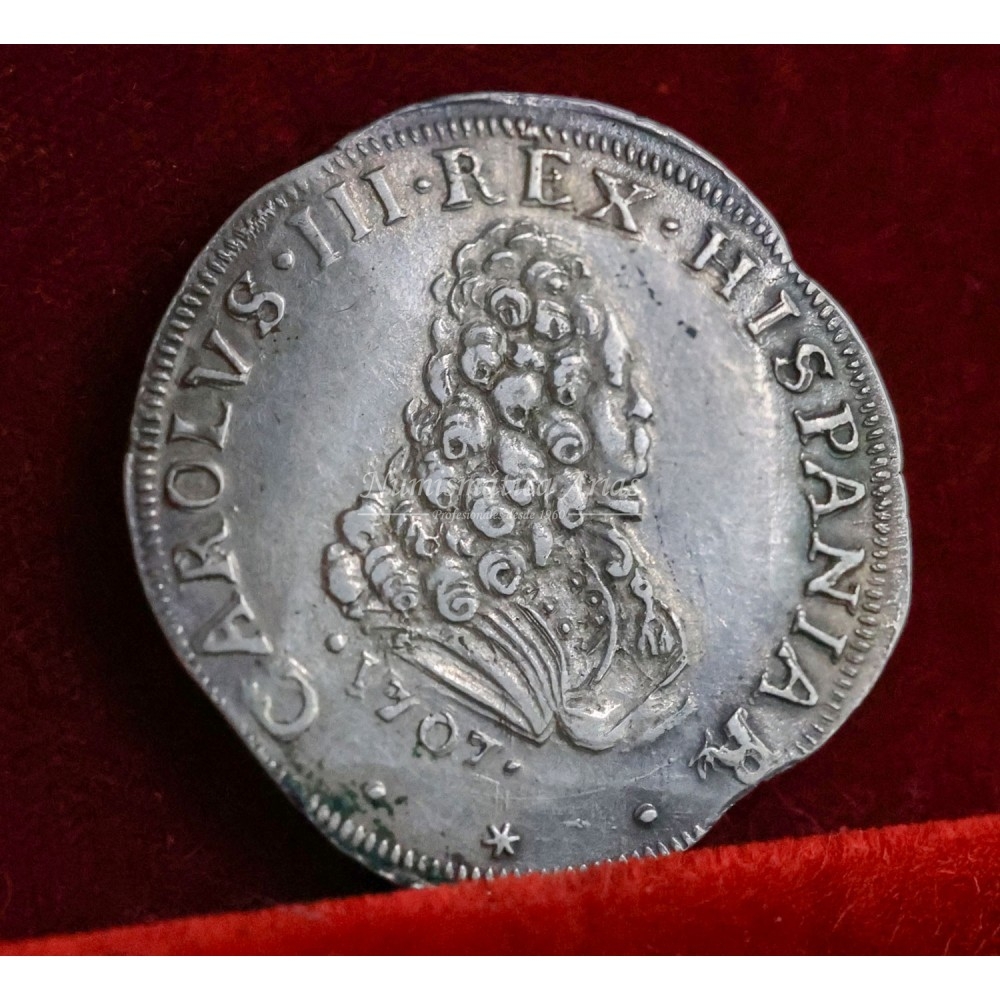 Carlos III pretendiente. 1707. 1/2 Felipe. Milán. EBC+