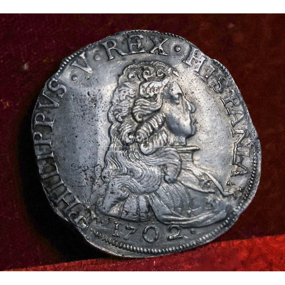 Felipe V. Ducaton. 1702. Milán. EBC+