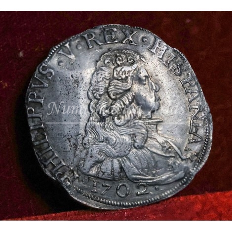 Felipe V. Ducaton. 1702. Milán. EBC+