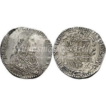 Carlos II. 1 Felipe. Milán. 1694. HIPANIARVM. EBC+
