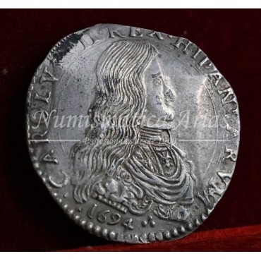 Carlos II. 1 Felipe. Milán. 1694. HIPANIARVM. EBC+