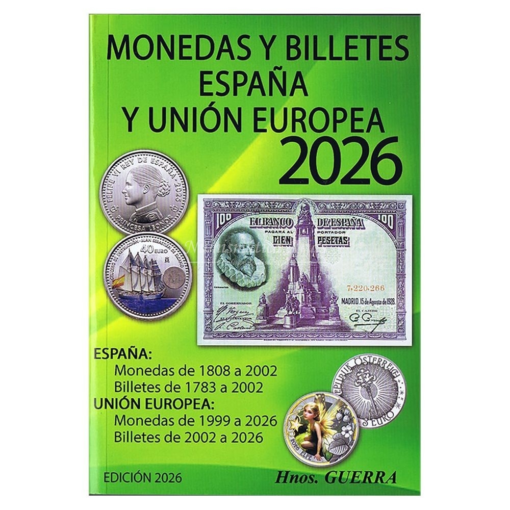 Catálogo Monedas y Billetes 2026. Hnos. Guerra