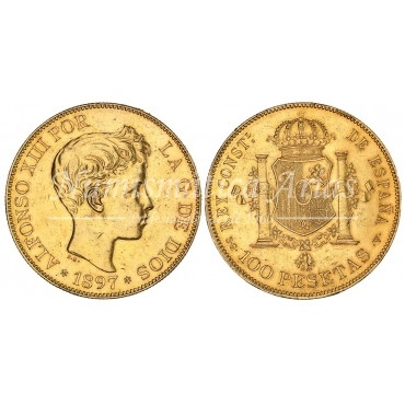 Alfonso XIII. 100 ptas. 1897*97. SG V. EBC