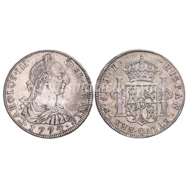 Carlos III. 8 reales. 1774. Potosí. Ensayador: JR. EBC-