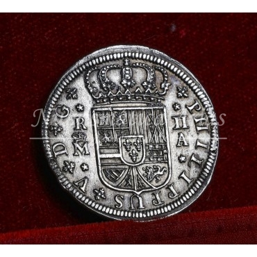 Felipe V. 2 reales. 1723. Madrid. Ensayador: A. SC-
