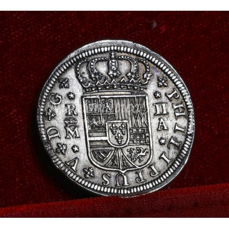 Felipe V. 2 reales. 1723. Madrid. Ensayador: A. SC-