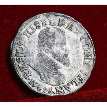 Felipe II. 1/5 ecu. 1576. Brujas. EBC+