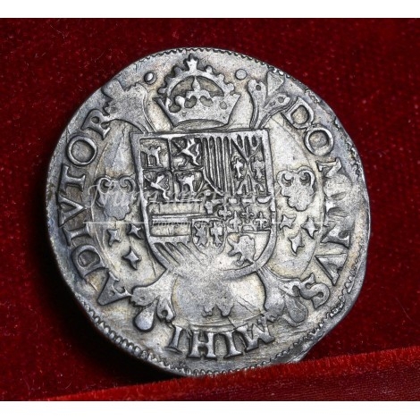 Felipe II. 1/5 ecu. 1576. Brujas. EBC+