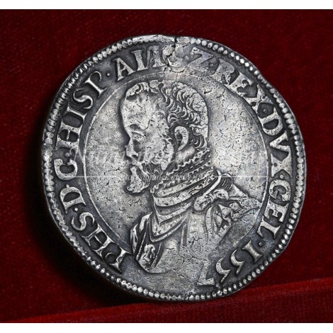 Felipe II. Ecu. Gueldres. 1557. EBC-