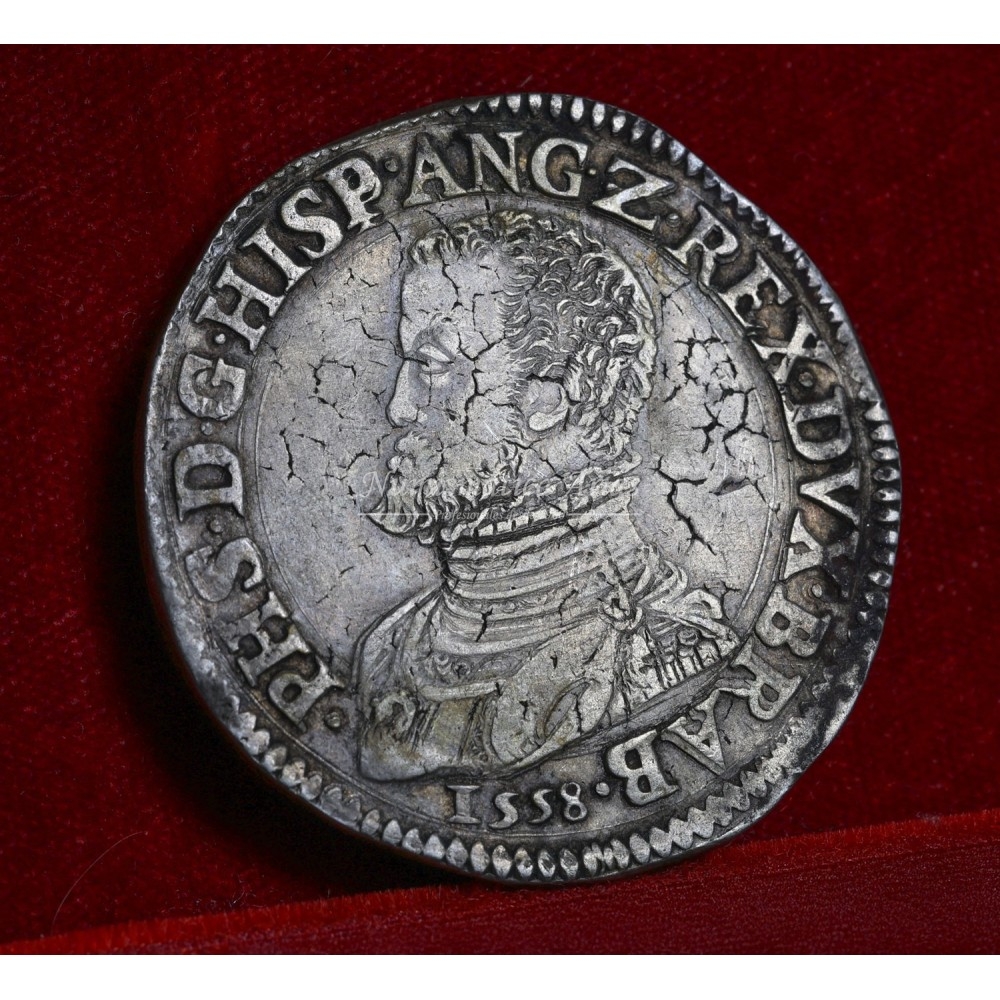 Felipe II. Ecu. 1558. Maastricht. EBC