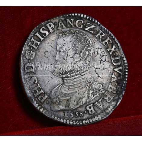Felipe II. Ecu. 1558. Maastricht. EBC