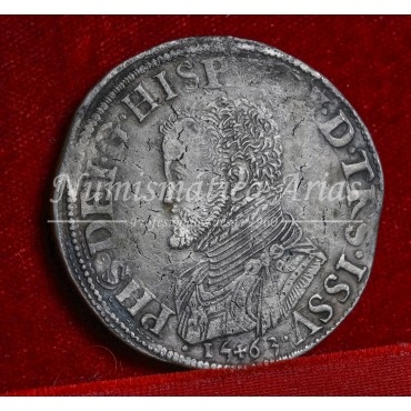 Felipe II. Ecu. 1563. Overijssel. EBC